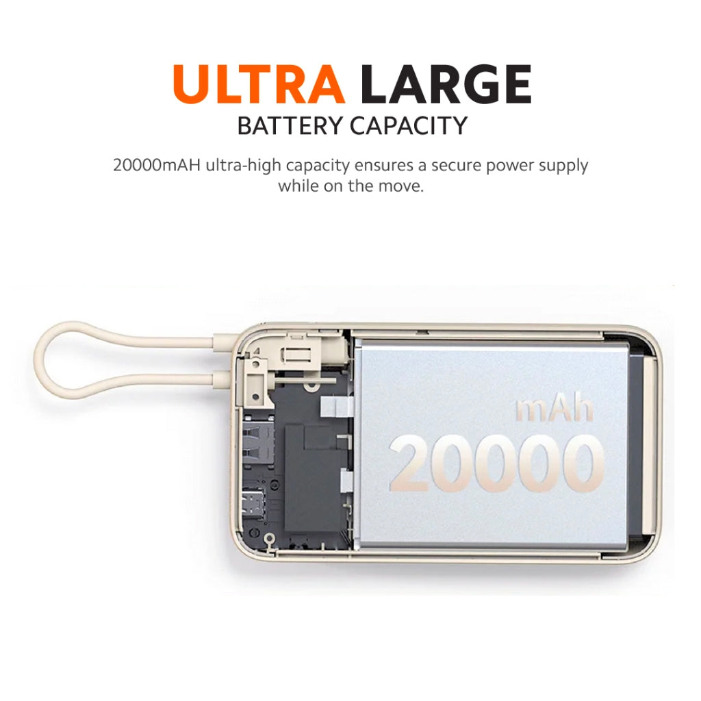 Xiaomi 33W Power Bank 20000mAh Integrated Cable