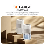 White Xiaomi smart dehumidifier with visible front water tank window
