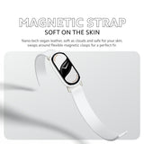 Xiaomi Smart Band 10 magnetic strap in white with magnetic clasp.