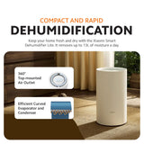 White Xiaomi smart dehumidifier with top air outlet grille