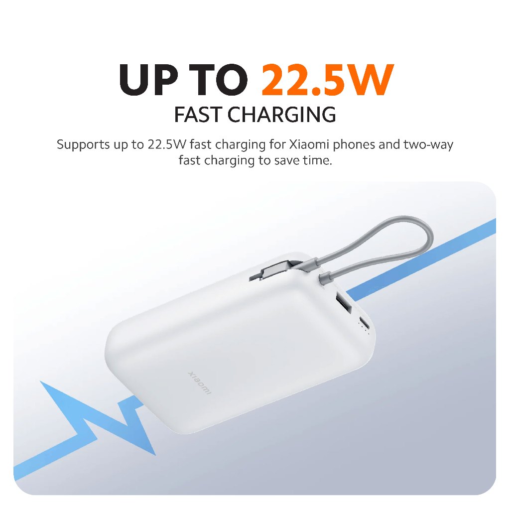 Xiaomi Power Bank 20000mAh Integrated Cable
