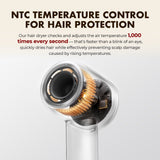 High-speed hair dryer heating chamber close-up with airflow vent inside