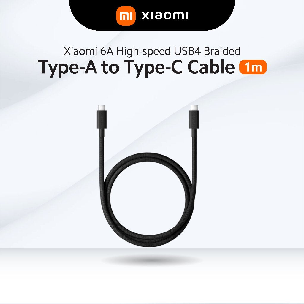 Xiaomi 6A High-Speed USB4 Braided USB-C to USB-C Cable