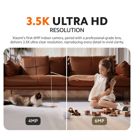 Indoor smart camera feature card with 3.5K ultra HD resolution