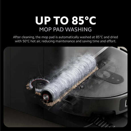 Robot vacuum mopping system with washed mop roller and water spray