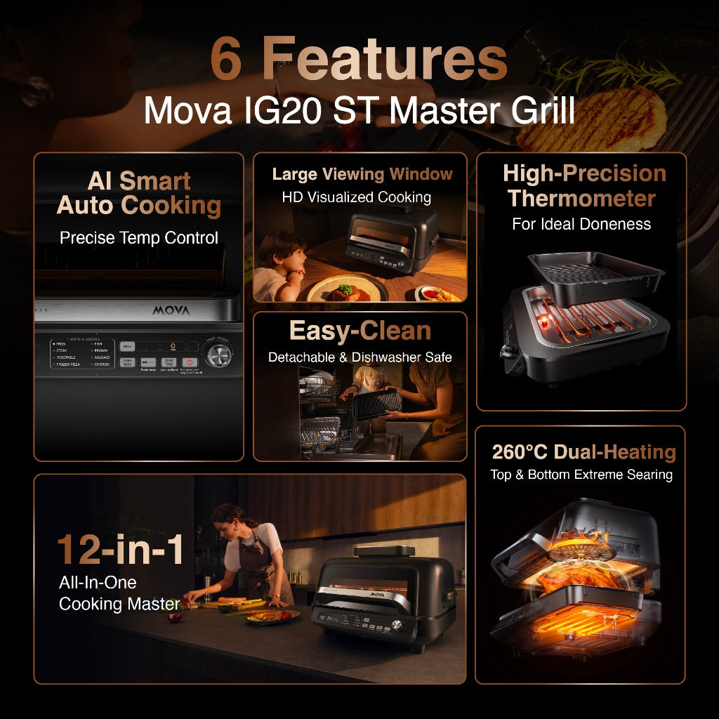 MOVA IG20 ST GrillMaster Multi-Grill and Air Fryer