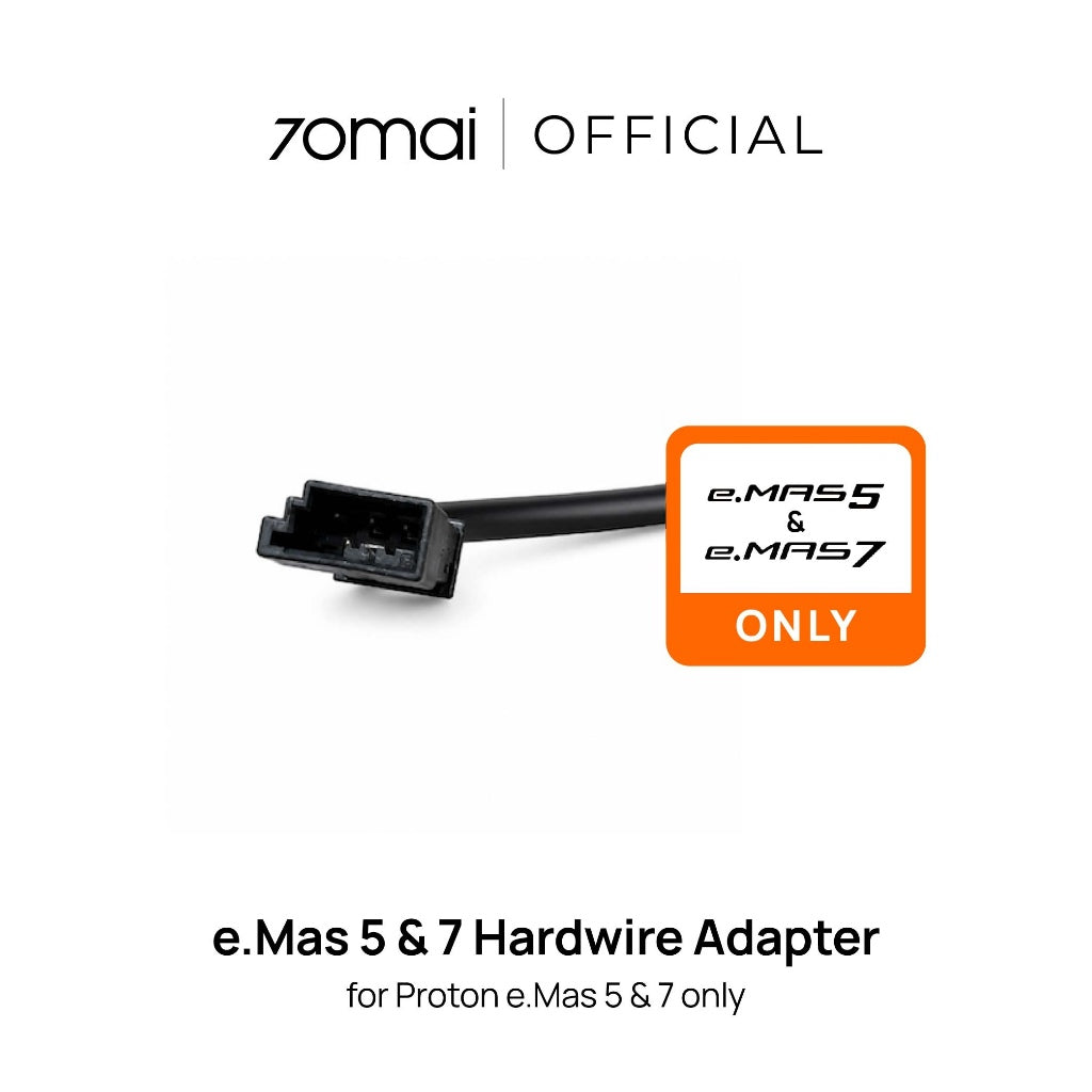 Proton e.MAS 5 & 7 hardwire adapter plug with attached cable leads