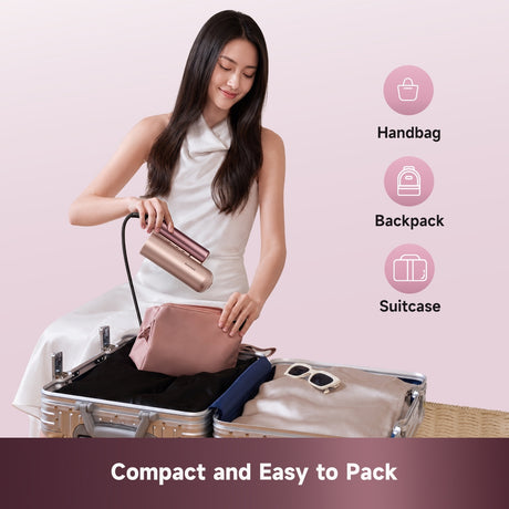 Pocket hair dryer with travel storage handbag for easy packing