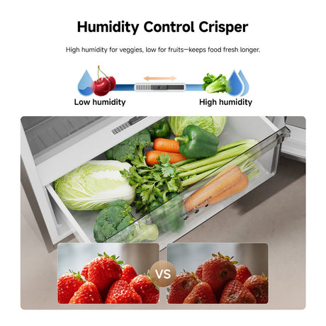 Dreame two-door refrigerator humidity control crisper with vegetable drawer