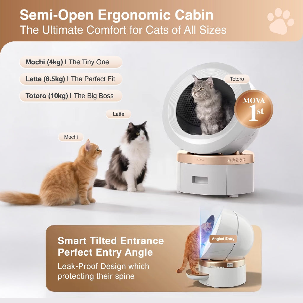 MOVA MeowgicPod LR10 Prime Self-Cleaning Cat Litter Box