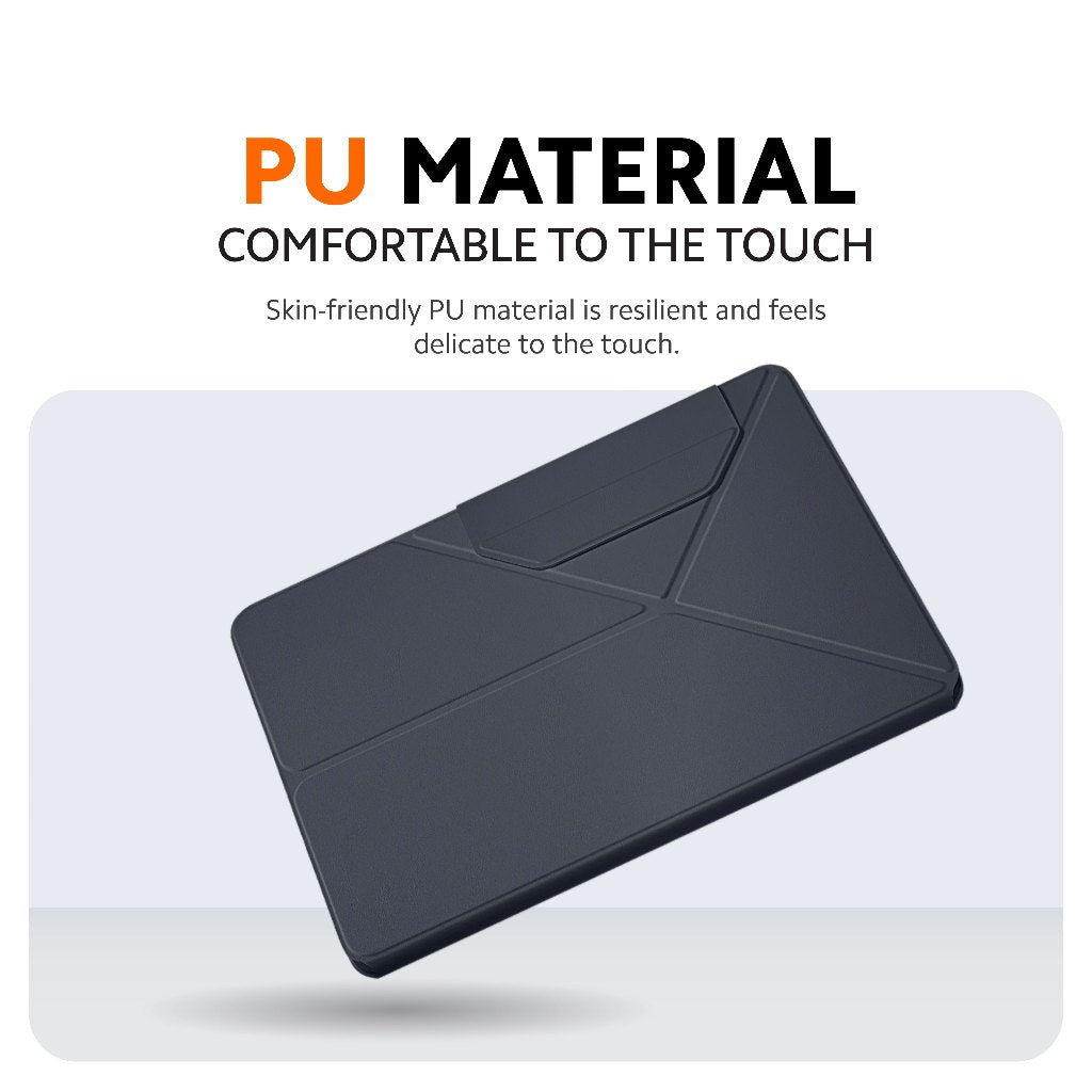 Xiaomi tablet folio cover, dark PU with tri-fold stand design