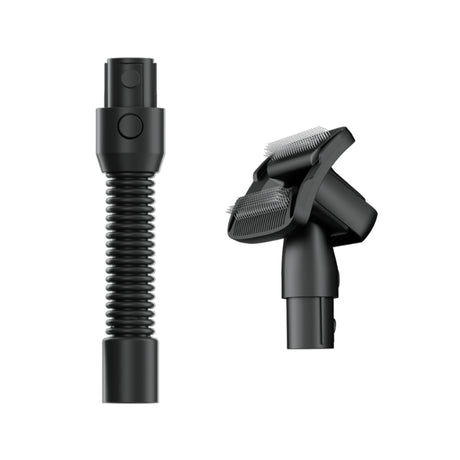 Vacuum crevice and brush nozzle attachment with textured intake head