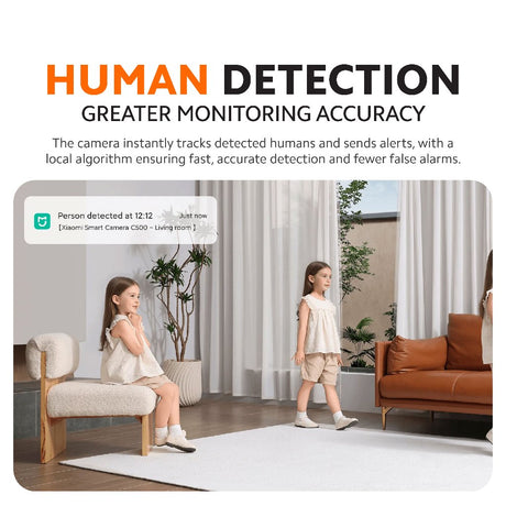 Indoor smart camera feature card for human detection tracking and alerts
