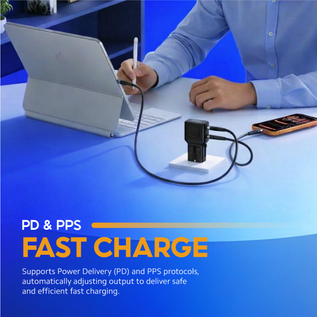 VINKO C1 45W Dual USB-C Travel Charger