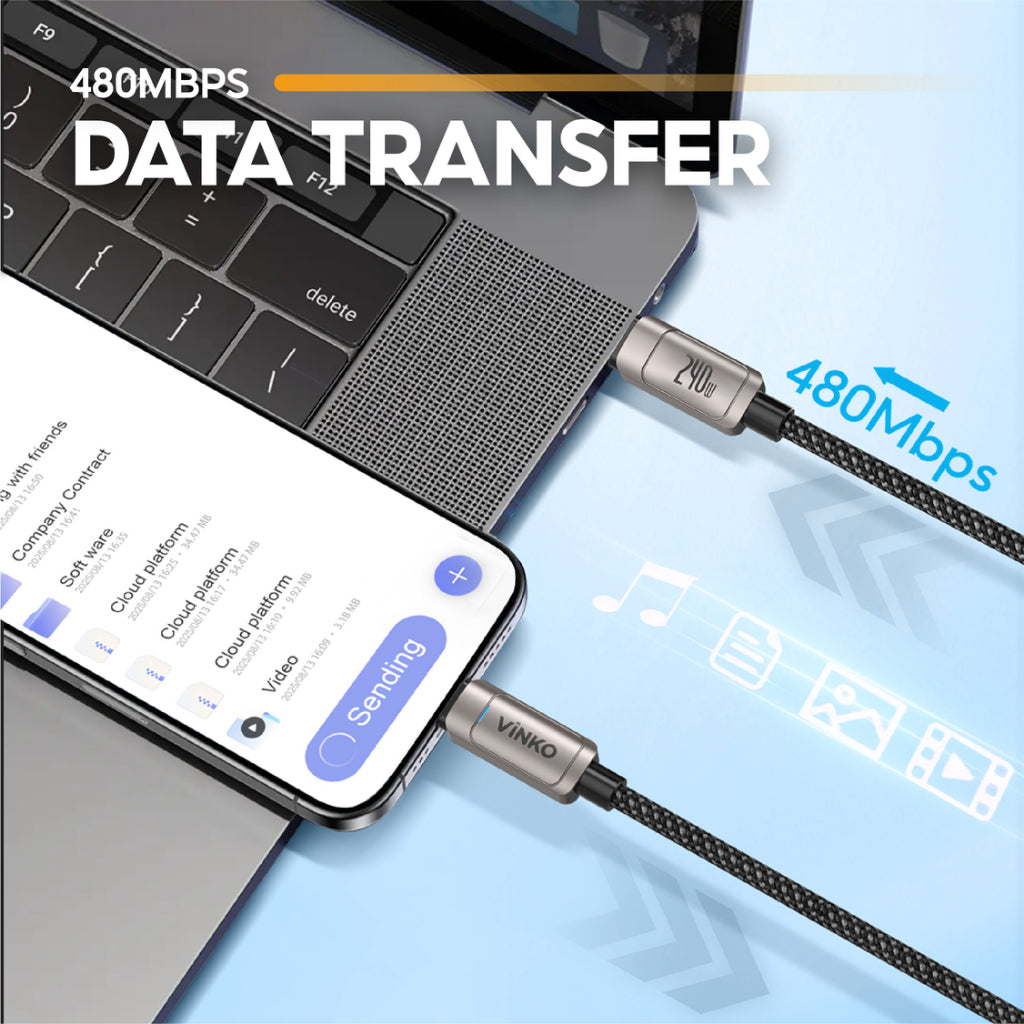 VINKO N1001 240W USB-C to USB-C Cable
