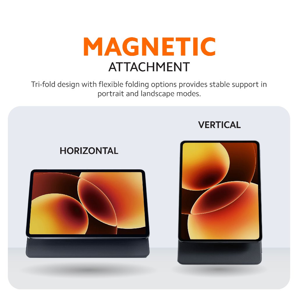 Xiaomi tri-fold tablet cover with stand for portrait and landscape viewing
