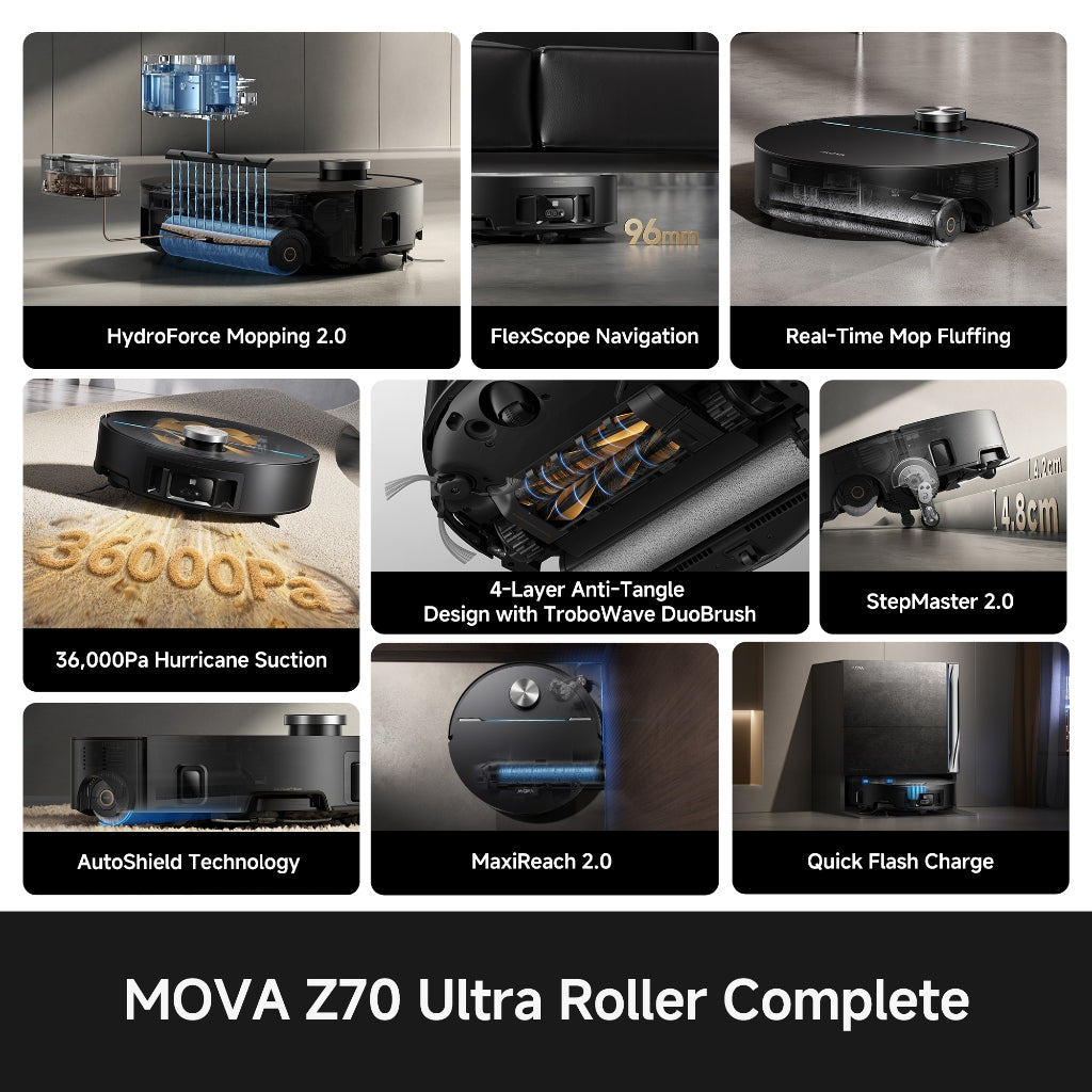 Mova Z70 Ultra Roller Complete Robot Vac