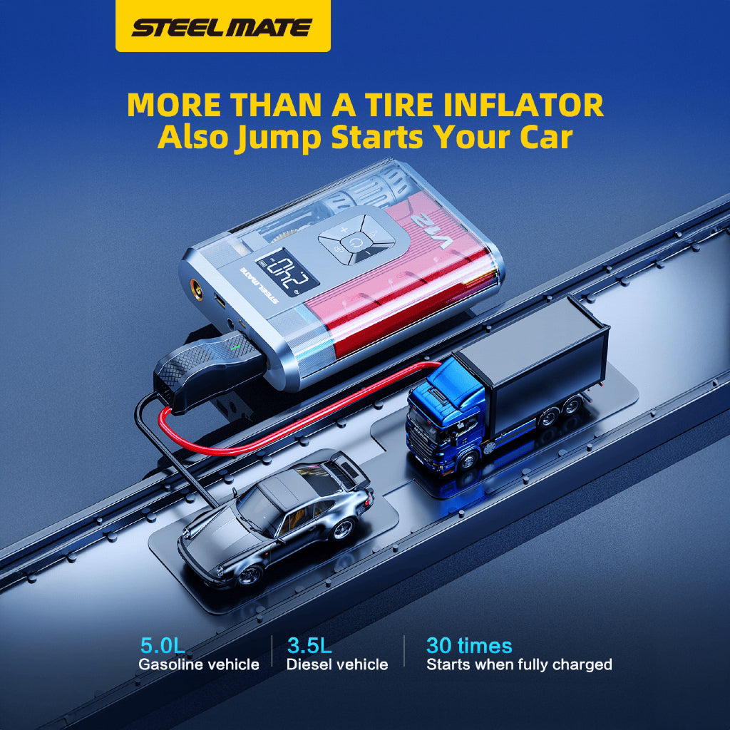 Steelmate V12 Pro Tire Inflator and Jump Starter