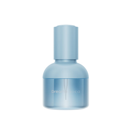 Dreame Boca 30 ml hair care essence bottle, light blue glass with matching cap.