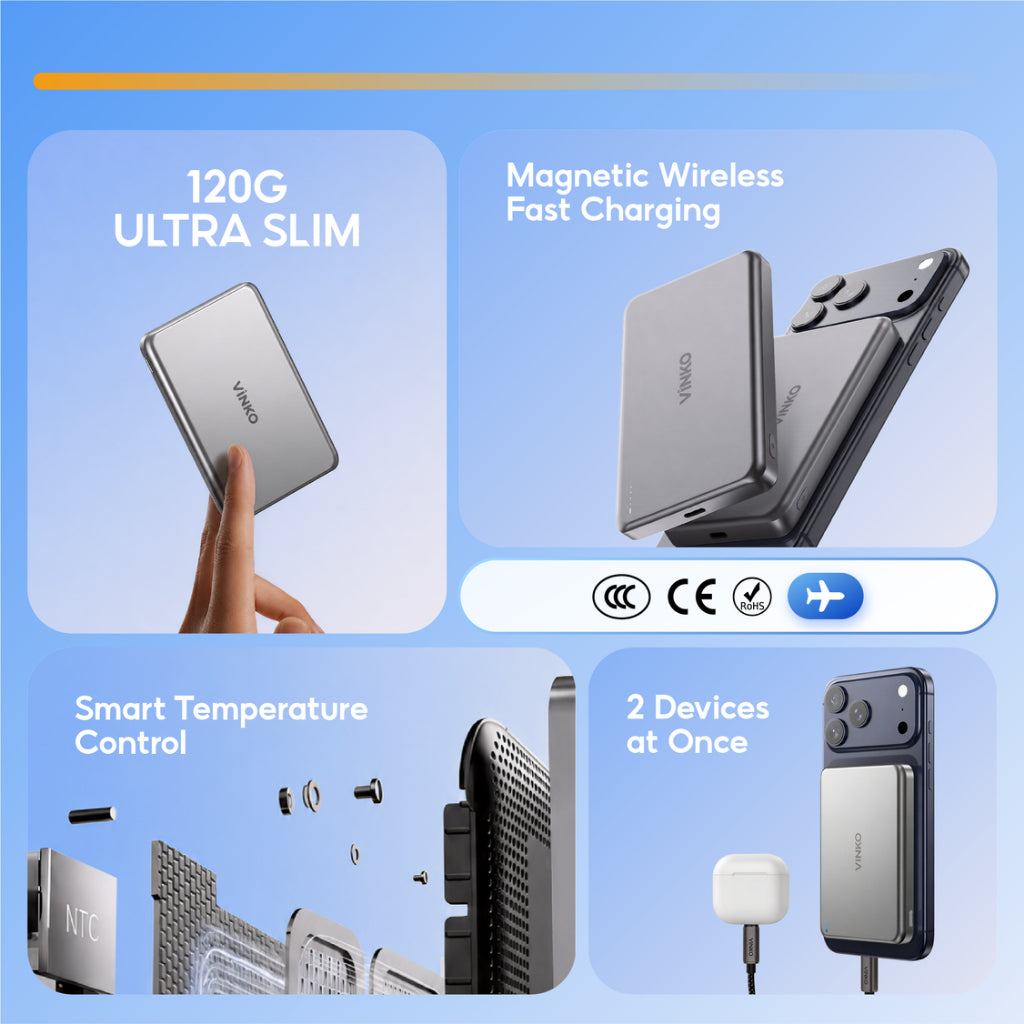 VINKO V16 Magnetic Wireless Power Bank