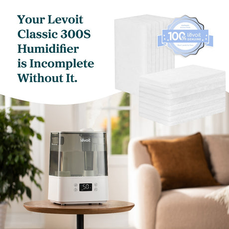 White aroma pad stack with side angle view, for humidifier fragrance box.