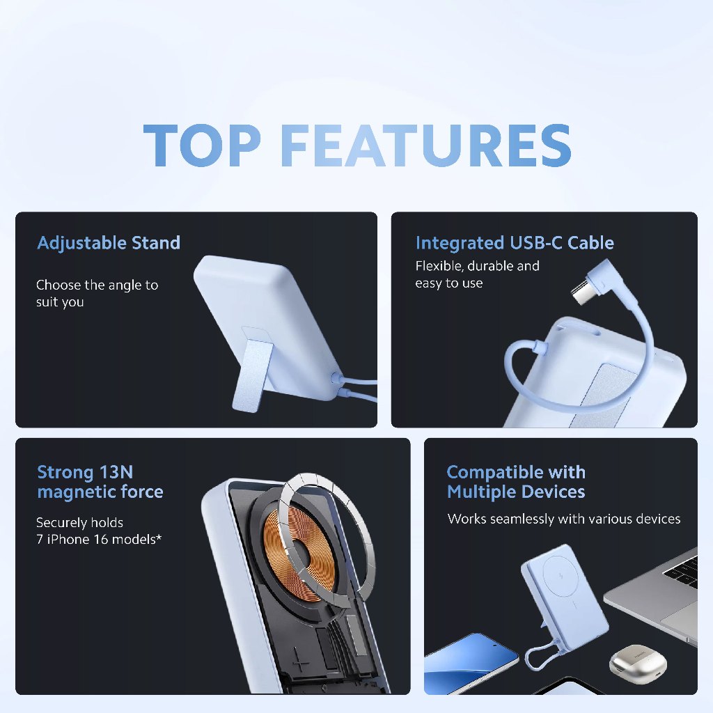 Xiaomi Magnetic Power Bank 10000 with Built-in Stand