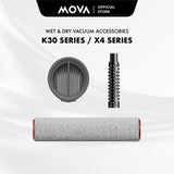 Black perforated deodorant stick cylinder, shown among wet/dry vacuum accessories