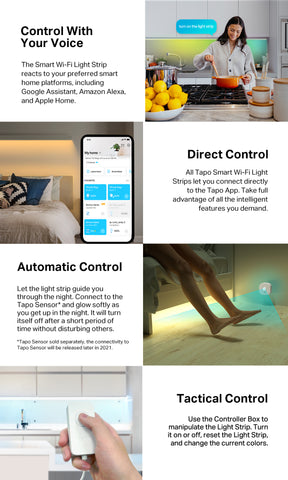 【Easy set up】TP-Link LED Smart WiFi Light Strip, RGB Million Color Lights (Voice Control )Tapo L900-5M , RGBL920