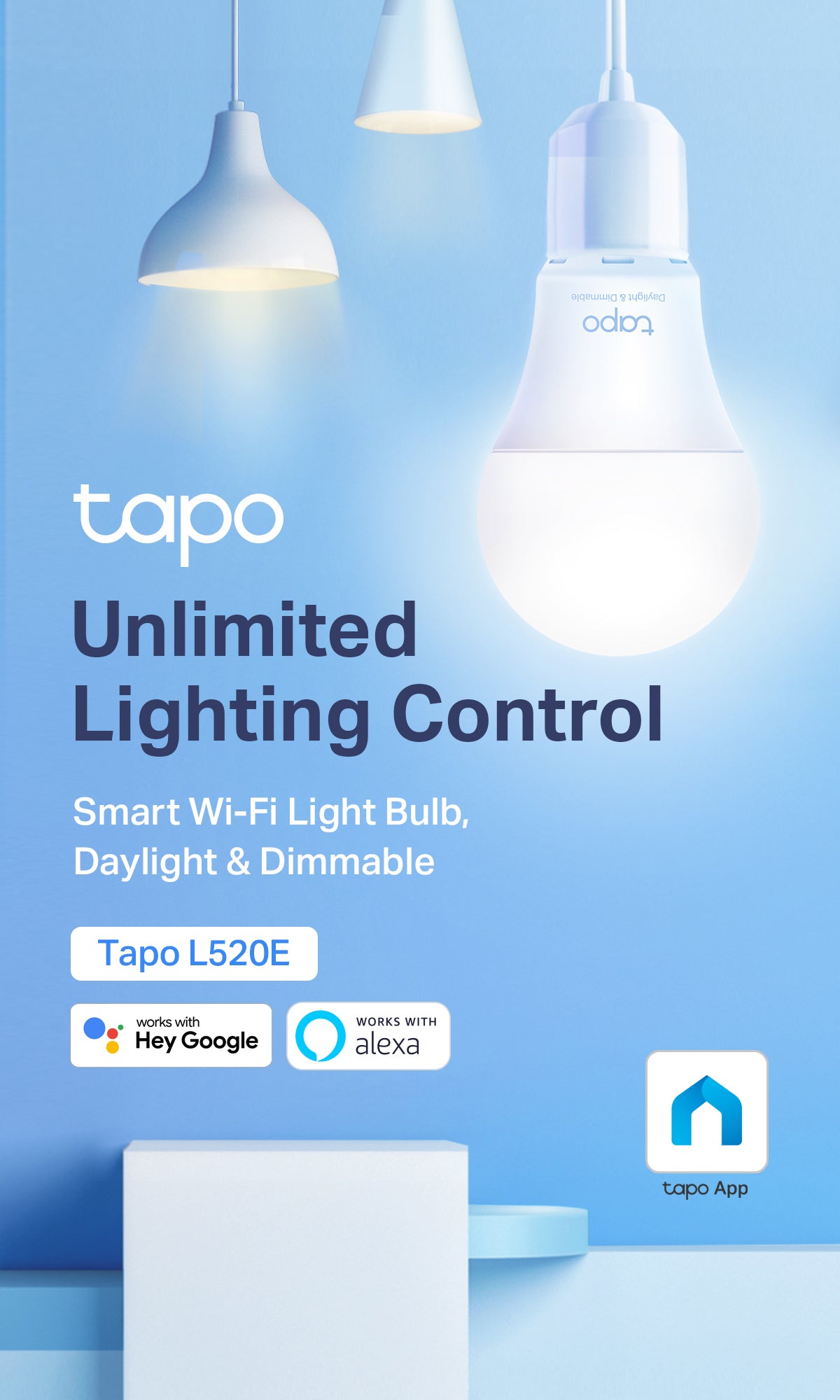 [Built to last/RGBIC】TP-Link Smart Light Bulb Tapo L530E L510E, L520E, control with app, schedule, automation