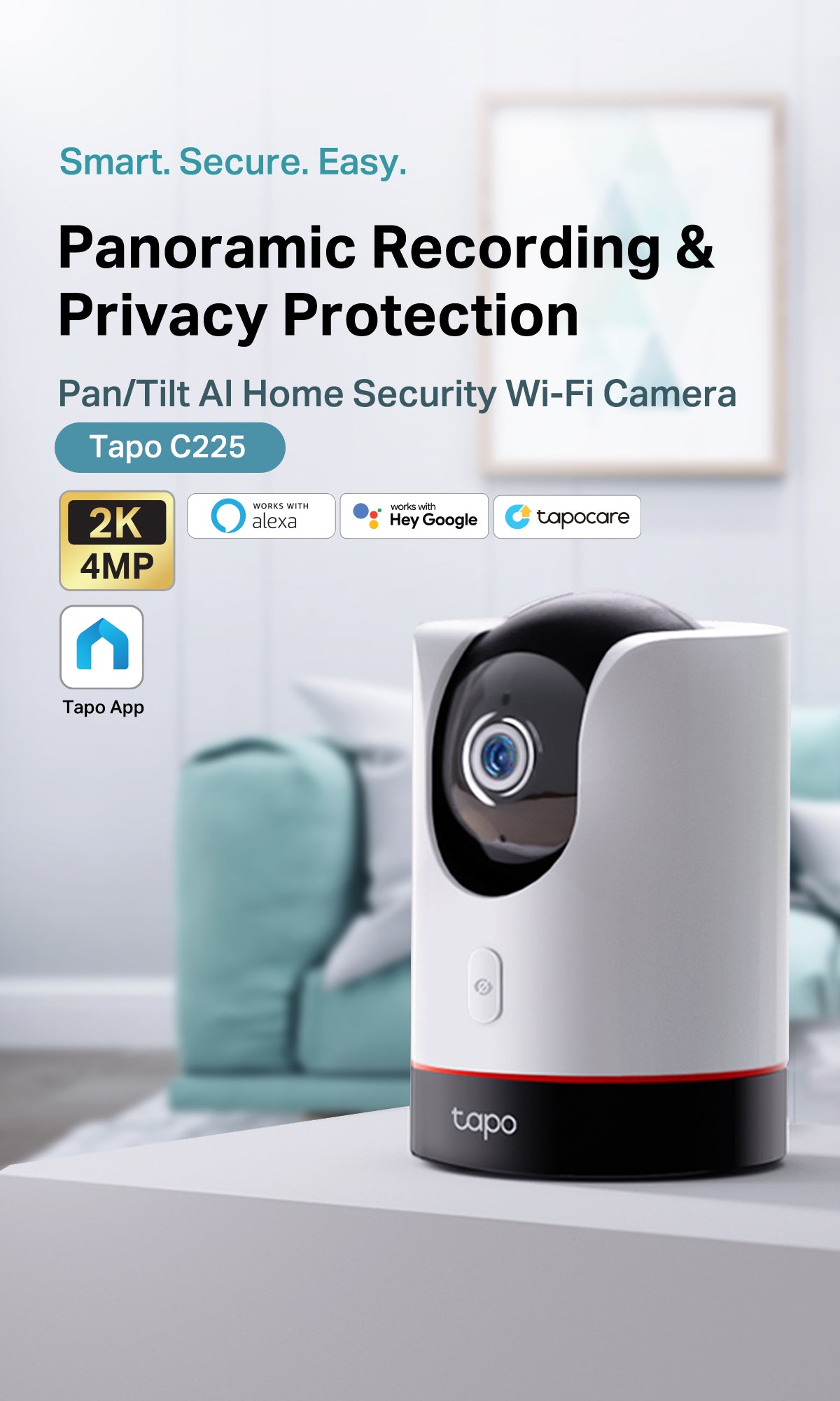 [Wifi indoor camera] TP-Link Tapo CCTV C200 / Tapo C210 C225 Full HD 360 Wireless Wifi Home Security IP Camera CCTV