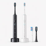 Xiaomi T501 electric toothbrushes: dark grey and white handles with brush heads