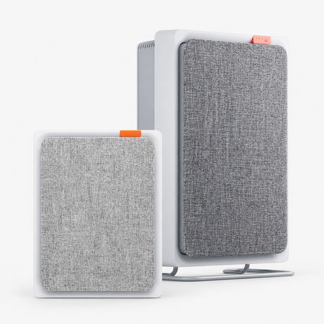Smartmi E1 extra filter set with gray fabric frames and orange release tabs