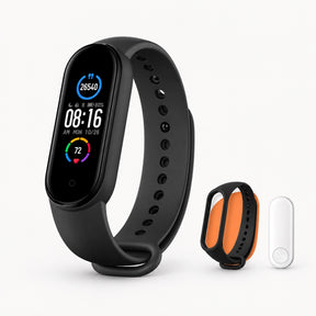 Xiaomi Mi Band 5 smart band with black silicone strap and fitness display