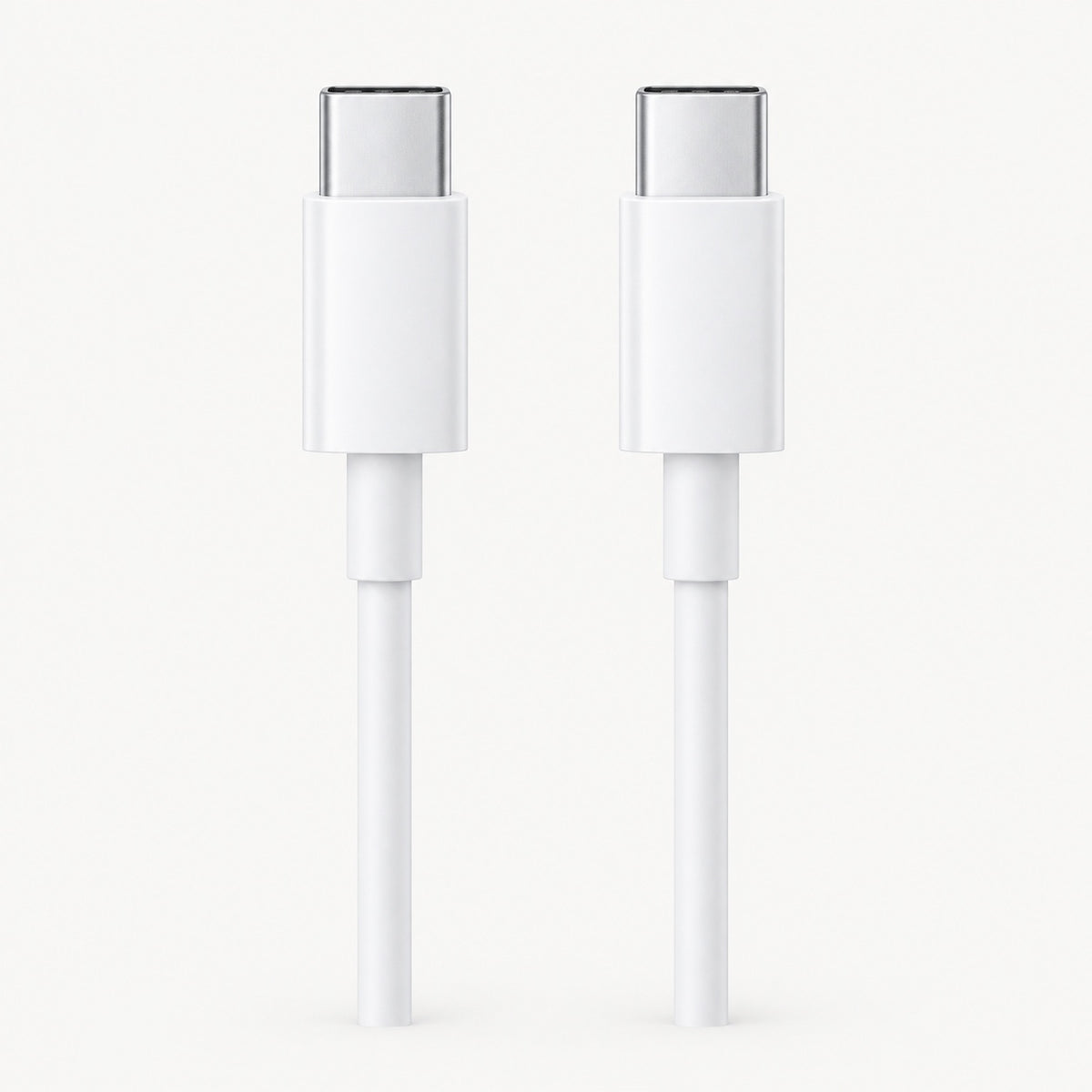 White Type-C to Type-C cable with two USB-C connectors