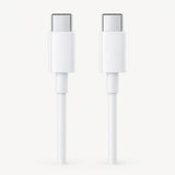White Type-C to Type-C cable with two USB-C connectors