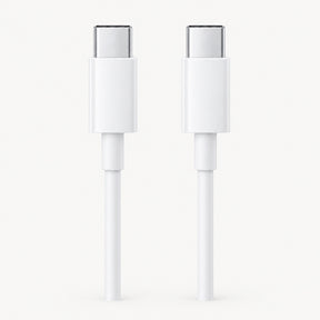 White Type-C to Type-C cable with two USB-C connectors