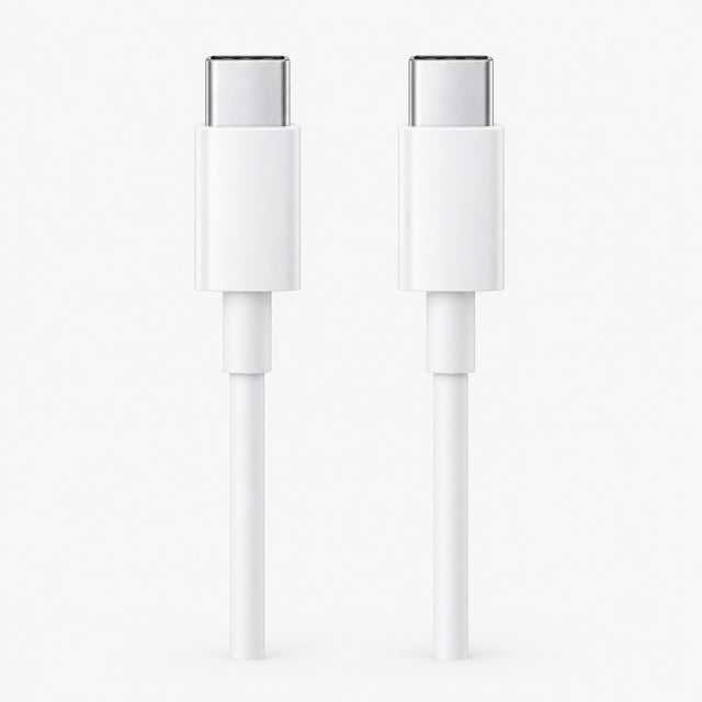 White Type-C to Type-C cable with two USB-C connectors