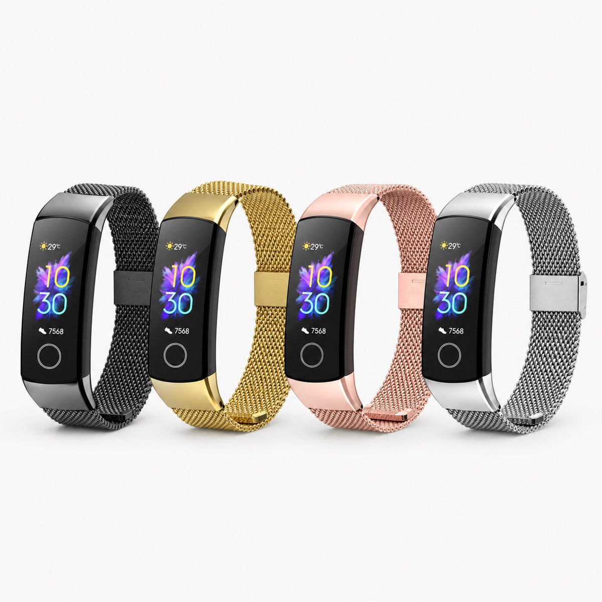 Mijobs Mesh Stainless Steel Strap for Honor Band 5 and Band 4