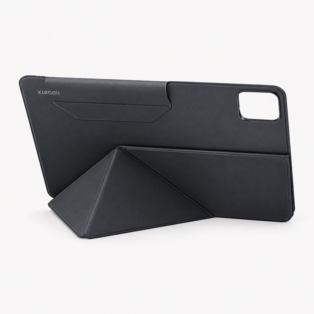 Xiaomi tablet cover case, black PU folio with camera cutout