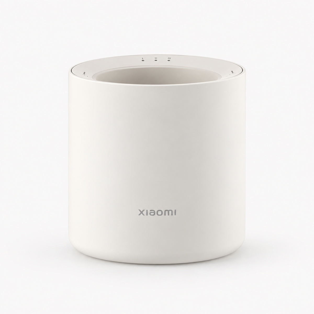 White Xiaomi smart scent diffuser with top controls, cylindrical aroma device