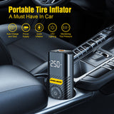 Steelmate Portable Mini Tire Inflator/Air Pump PO7 | 4 in 1 with LED Display 铁将军