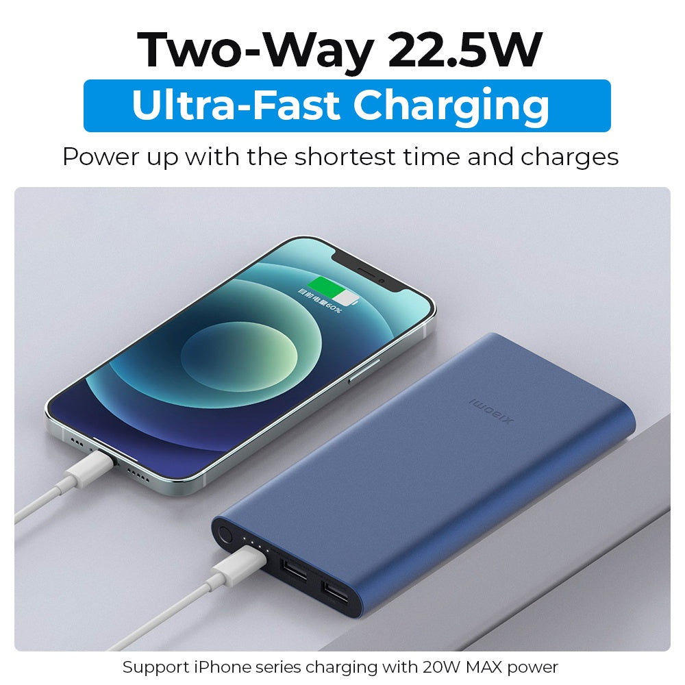 Xiaomi Mi Power Bank 3 with dual ports charging smartphone and power bank