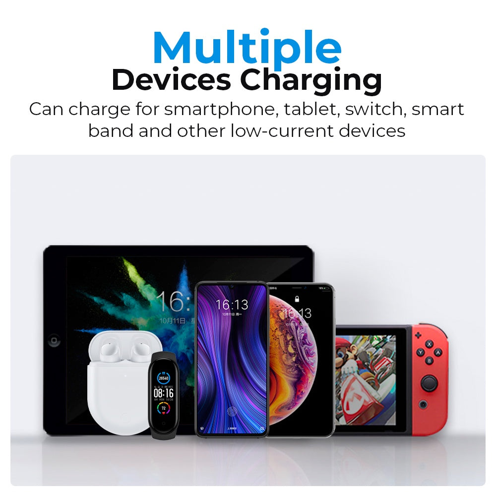 Xiaomi Mi Power Bank 3 charging multiple devices with built-in output ports