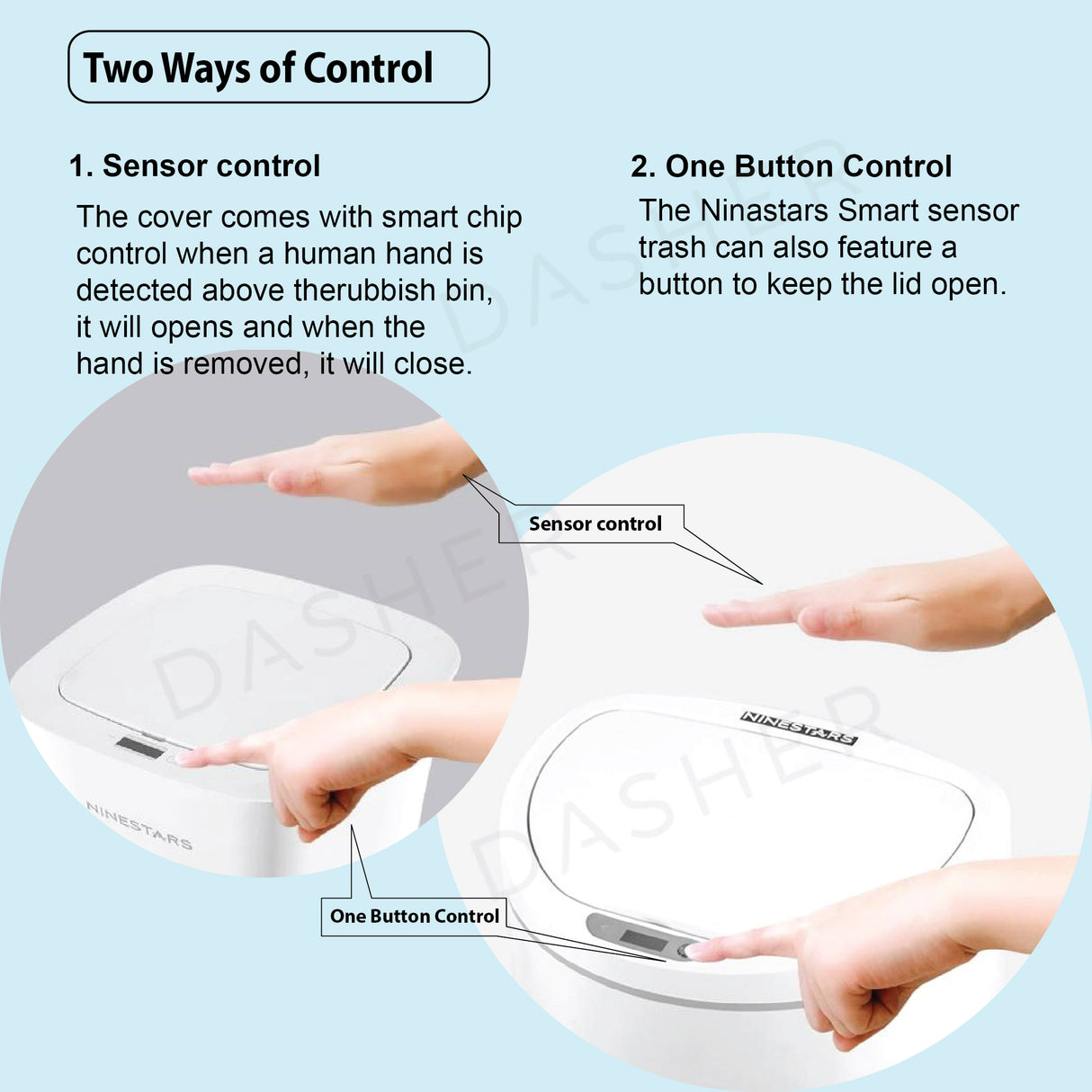 Ninestars Smart Dustbin - Motion Senor