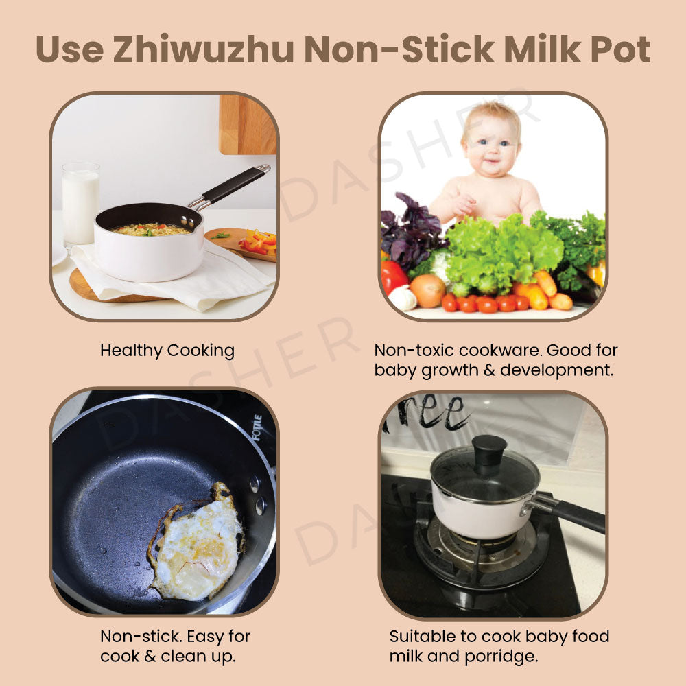ZhiwuZhu Cooking Pot - Non stick Milk Pot
