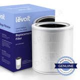 White pleated replacement air filter with circular top opening