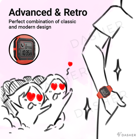 Amazfit NEO orange sporty smartwatch with digital watch face