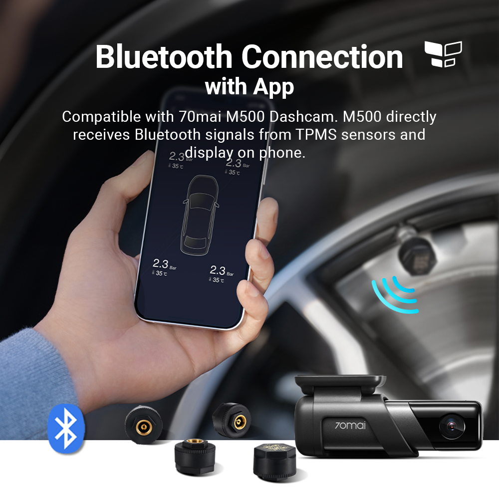 70mai M500 TPMS External Tyre Pressure Sensor | Dasher Malaysia – Dasher MY