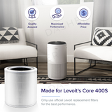 White pleated cylindrical air purifier replacement filter