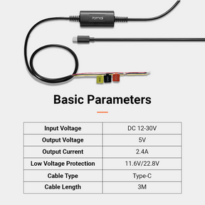 70mai M500 Hard Wire Fuse Kit (Type-C)